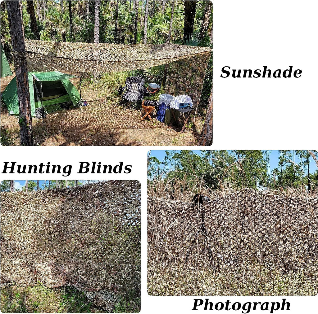 Skiennix Camo Netting - Versatile Camouflage Tarp for Hunting, Camping & Decorations | Multiple Sizes Available