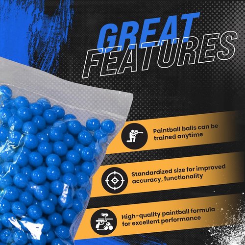 3Skull .43 Caliber Paintballs - High-Performance Ammo for Umarex T4E Pistols | Blue Color