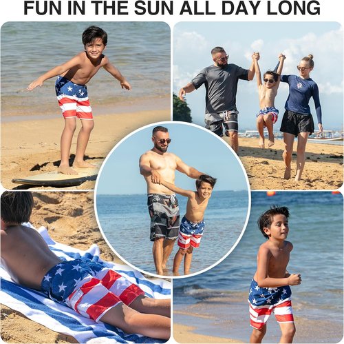 Kanu Surf Boys' Echo Quick-Dry Swim Trunks - UPF 50+ Sun Protection | Comfortable Fit