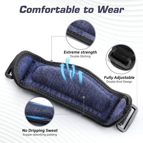 IPOW Knee Strap - Thickened Patella Support Brace for Pain Relief | Adjustable for Sports & Recovery