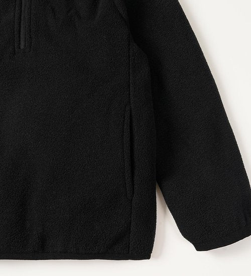 EIGIOO Toddler Boys Girls Fleece Quarter Zip Pullover Jacket Kids Lightweight Long Sleeve Outerwear 10-12 Years Black