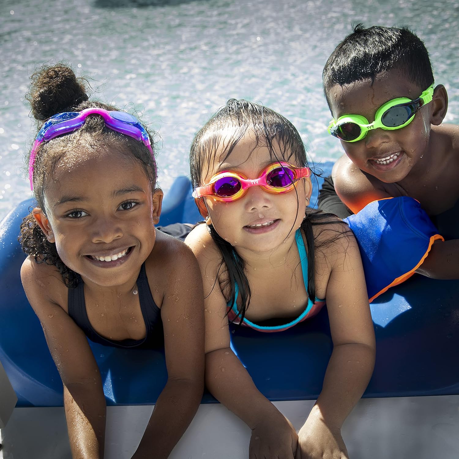 TYR Swimple Kids' Mirrored Swimming Goggles - Anti-Fog, UVA/UVB Protection for Training & Recreation