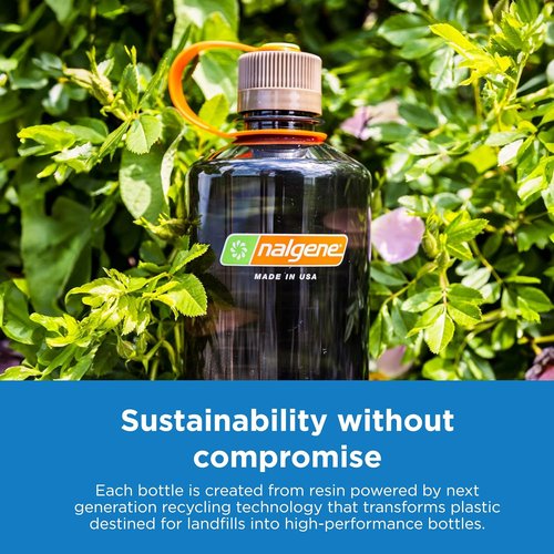 Nalgene Sustain 16 OZ BPA-Free Water Bottle - Eco-Friendly Design with 50% Recycled Plastic - Avocado