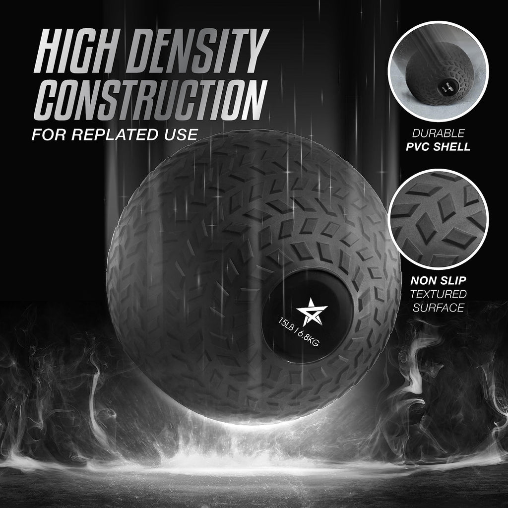 Yes4All Slam Ball, No-Bounce Ball for Exercise, Cross Training and Core Strength Workout