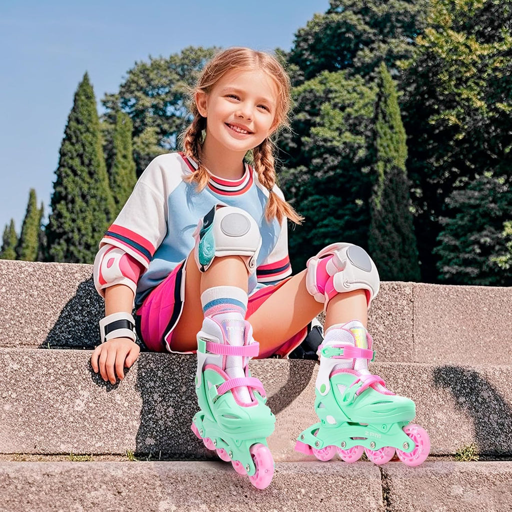 2PM SPORTS Inline Skates for Kids | Adjustable Light-Up Roller Skates for Ages 4-12