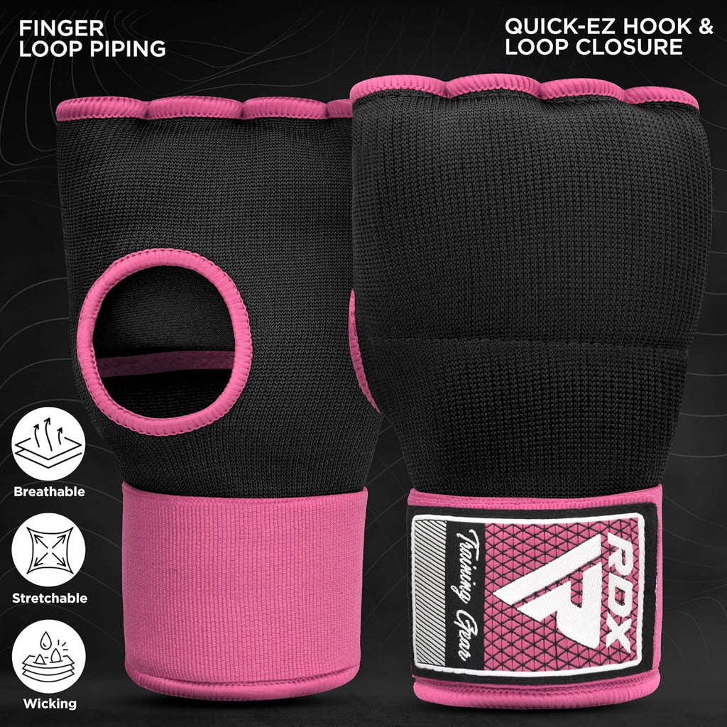 RDX Gel Boxing Hand Wraps - Elasticated Padded Inner Gloves with 100cm Long Wrist Straps for MMA & Kickboxing