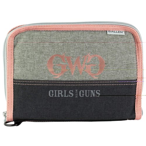 Allen Company Girls With Guns 9-Inch Lockable Roses Are Gold Handgun Case