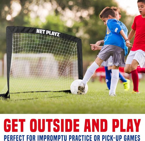 NET Playz Portable Soccer Goal - Easy Fold-Up Design for Training | 4ft x 3ft Size