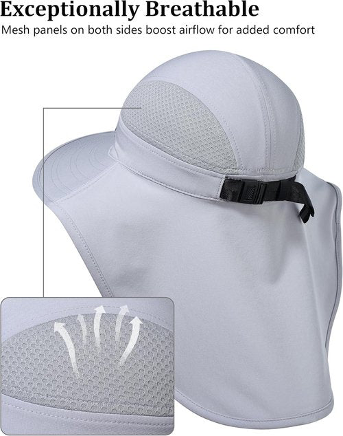 GADIEMKENSD Foldable Sun Hat - UPF 50+ Wide Brim Fishing Hat for Men & Women | Quick Dry & Breathable