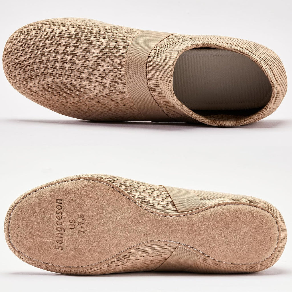 SANGEESON Slip-On Jazz Shoes - Lightweight & Breathable Dance Footwear for Men & Women