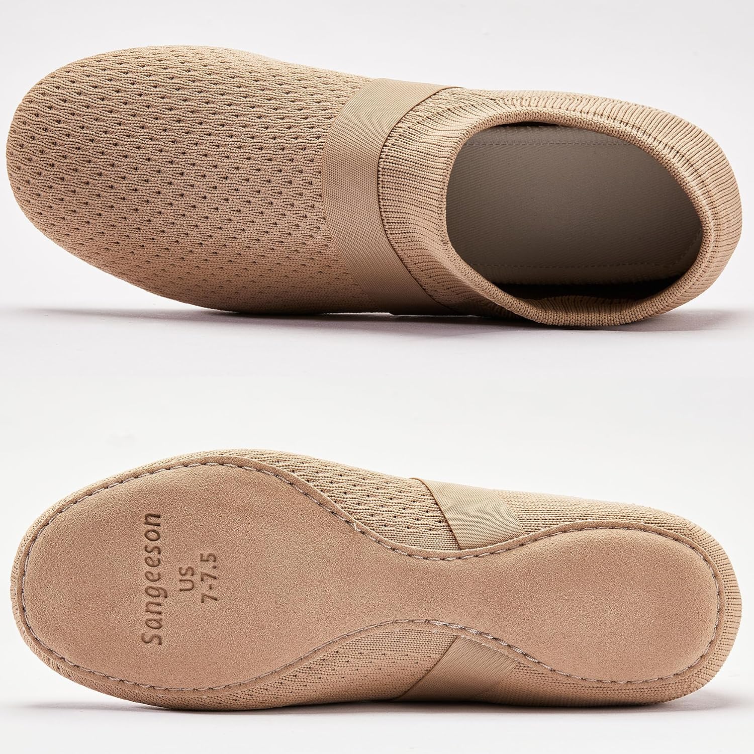 SANGEESON Slip-On Jazz Shoes - Lightweight & Breathable Dance Footwear for Men & Women