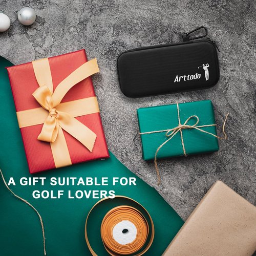 Arttodo Golf Glove Case with Glove Shaper, Golf Accessories Storage Case for Tees, Ball Markers, Phone, Hard Shell Golf Bag Organizer for Golfers. A Golf Bag Accessories Must Have