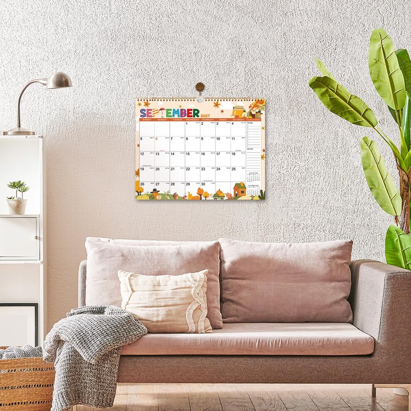 Calendar 2026-2027 - Wall Calendar 2026-2027, July 2026 - December 2027, 14.8" x 11.6", 18 Month Wall Calendar with Twin-Wire Binding, Hanging Hook - 12 Different Themes