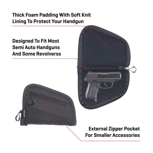 Allen Company 7" Auto-Fit 2.0 Compact Handgun Case, Black