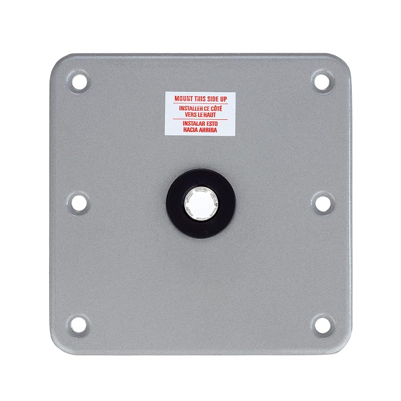Attwood Swivl-Eze Lock'N-Pin Aluminum 7x7 Base for Marine Pedestal – One Size+Base