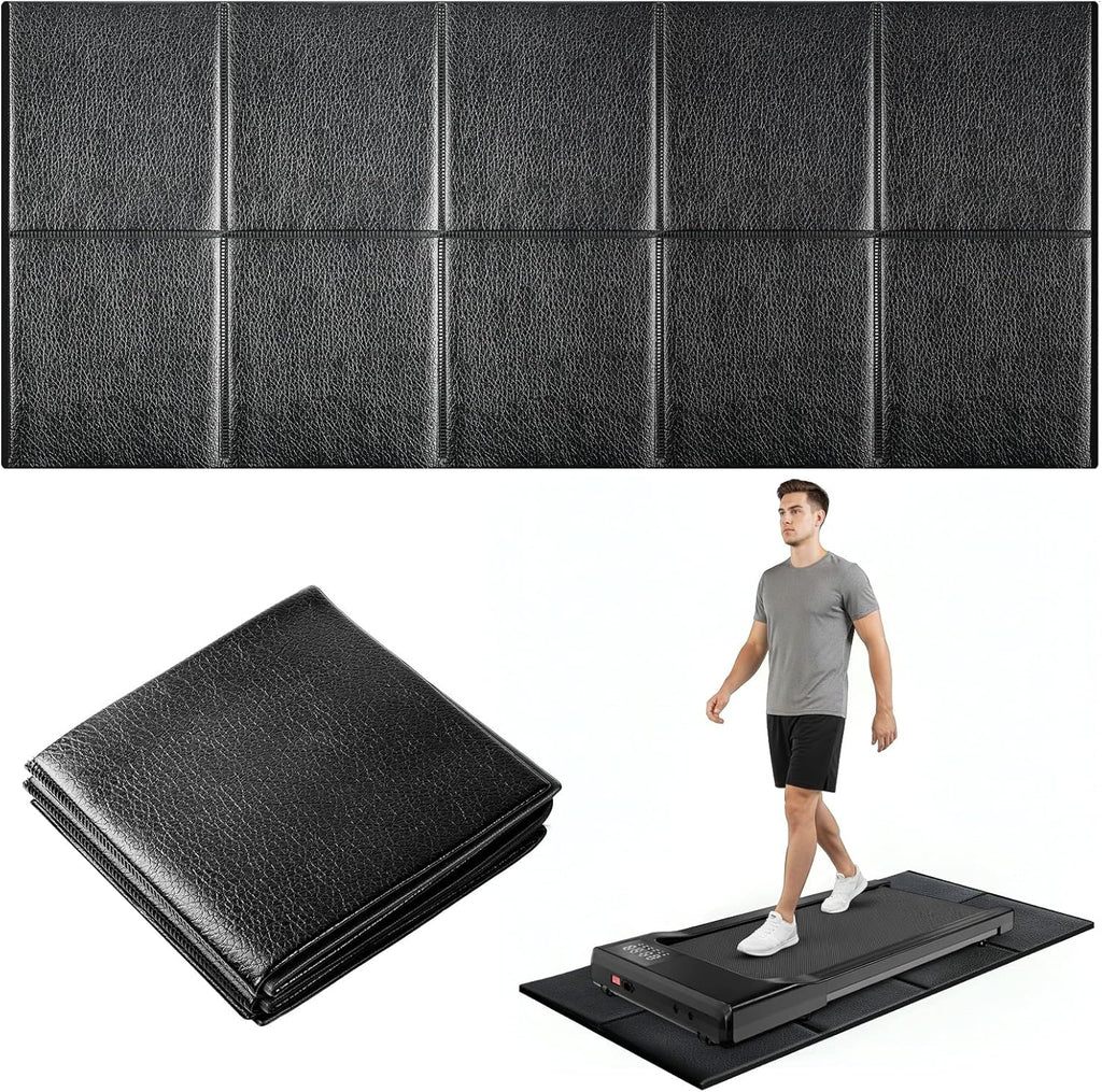Skiennix Walking Pad Mat - 57" x 25" Waterproof, Non-Slip, Thick 6MM Rubber Foam for Carpet & Hardwood Floors