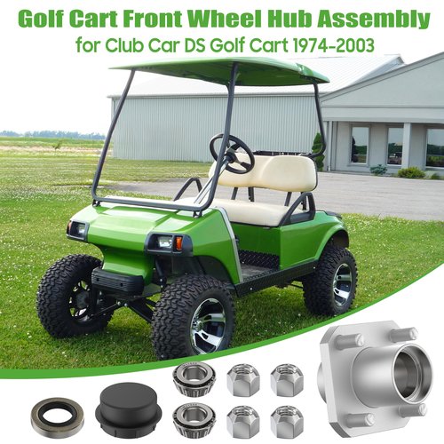 10L0L 2 Pack Front Wheel Hub Assembly for Club Car DS Golf Cart 1974-2003, Replace OEM 1011892, 11011102, 1011153, 1011889, 1011894