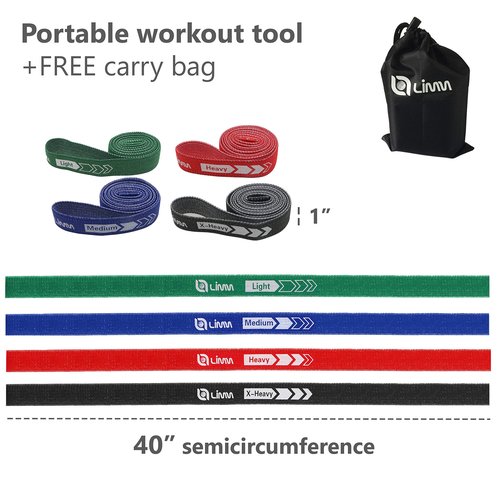 Limm Long Resistance Bands Fabric Band - Pull Up Bands for Working Out - Workout Bands Resistance for Women and Men - Pull Up Assistance Bands for Resistance & Strength Training, Home Workouts