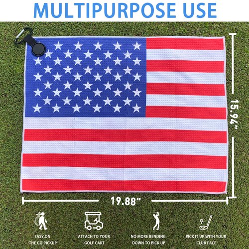 Magnetic Golf Towels for Golf Bags, Funny Golf Towels for Men & Women, Industrial Strength Magnet for Strong Hold to Golf Carts or Clubs