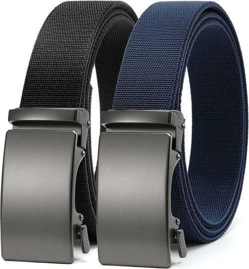 CHAOREN Men's Stretchable Golf Belt - Adjustable Elastic Nylon Webbing for Casual Wear
