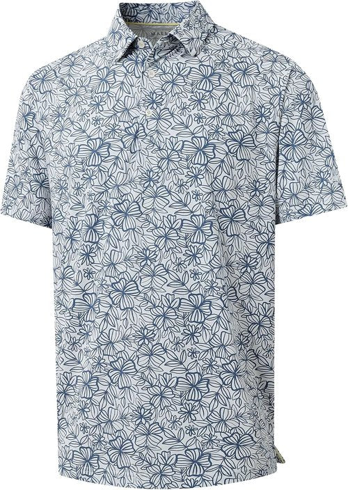 M MAELREG Golf Shirts for Men - Performance Moisture-Wicking Polo with Heather Stripe Design | Short Sleeve
