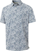 M MAELREG Golf Shirts for Men - Performance Moisture-Wicking Polo with Heather Stripe Design | Short Sleeve