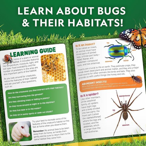 National Geographic Bug Catcher Kit - Kids' Insect Habitat with Magnified Viewer & Tweezers | Outdoor Exploration Toy