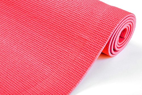 Mind Reader Extra Thick Yoga Mat - High Density Anti-Tear Fitness Mat with Carrying Strap | Red