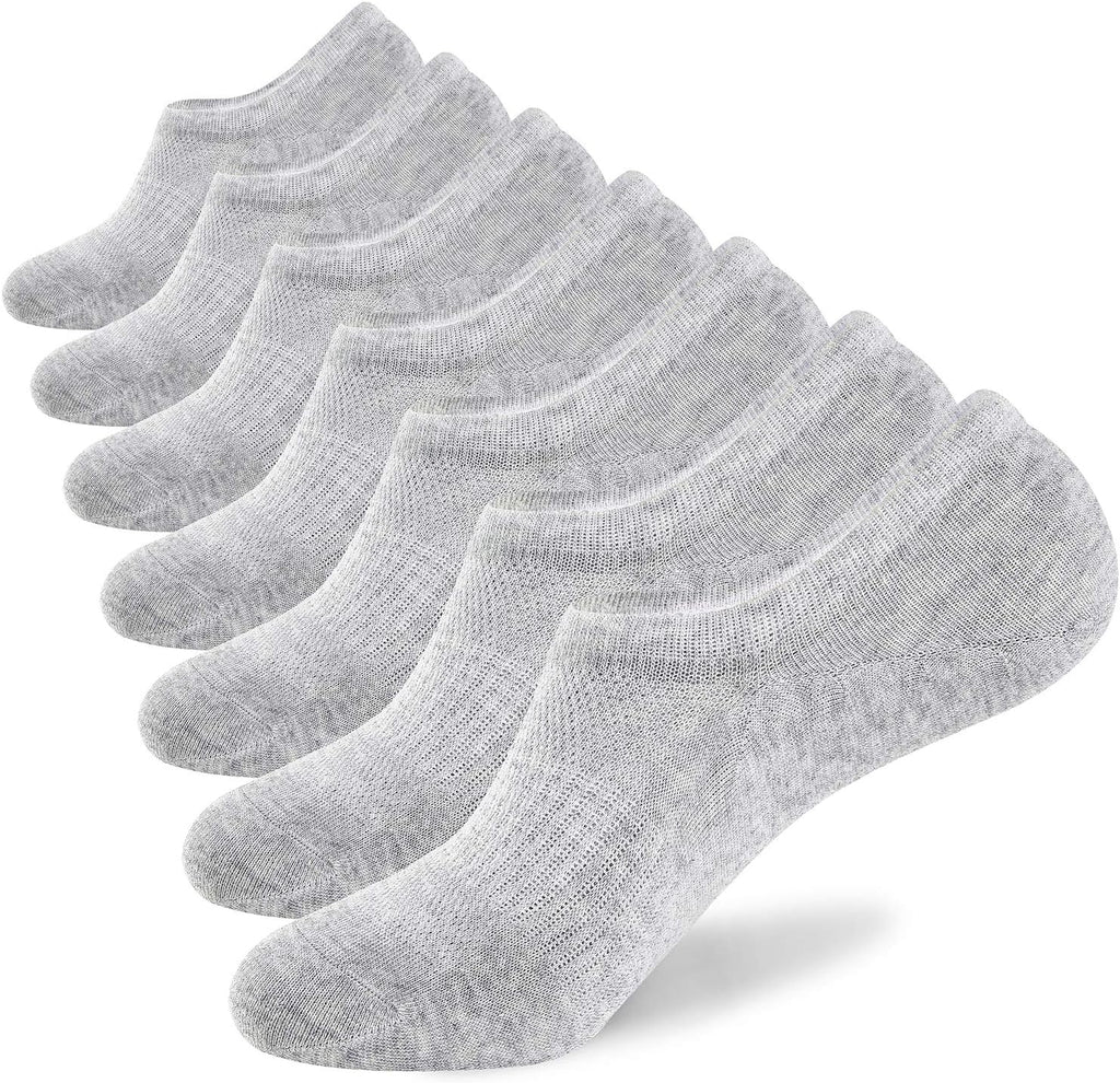 WANDER No Show Socks for Men - Thin Cotton, Non-Slip, Low Cut | Sizes 6-8, 9-11, 12-14