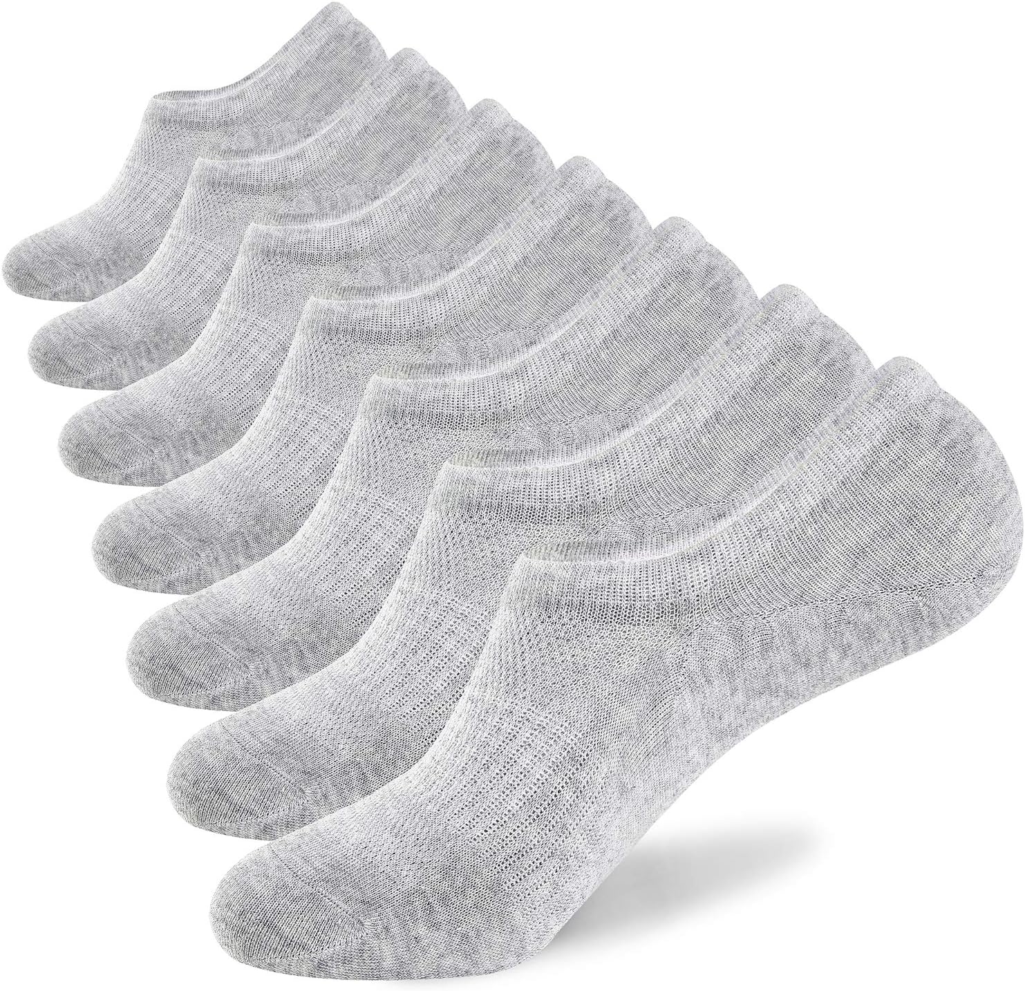 WANDER No Show Socks for Men - Thin Cotton, Non-Slip, Low Cut | Sizes 6-8, 9-11, 12-14