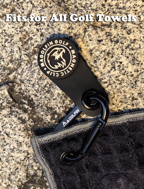Mangetic Clip for Golf Towels, Powered Magnet with Clip, Removable from Golf Towels, Golf Accessories, Golf Cart Accessories