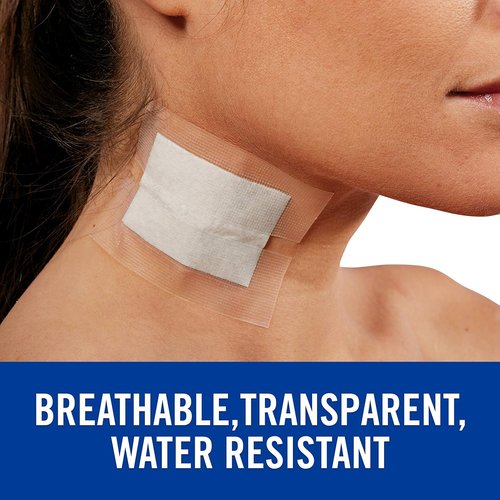Nexcare Flexible Clear Tape - Waterproof Medical Tape for Secure Dressings | 1 In x 10 Yds, 2 Rolls