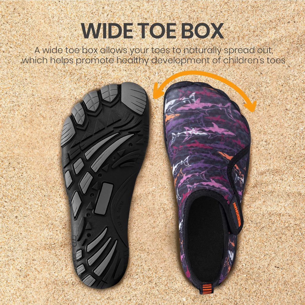 SEEKWAY Barefoot Water Shoes for Kids - Wide Toe Box and Quick-Dry Sand Shoes Toddler for Hiking Swim Beach Pool Kayak Sport Accessories, Camping Essentials Non-Slip for Boys Girls Sizes