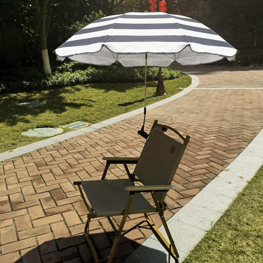 Skiennix Chair Umbrella - 46 Inch UPF 50+ Clip-On Parasol for Patio, Beach, Strollers & Golf Carts