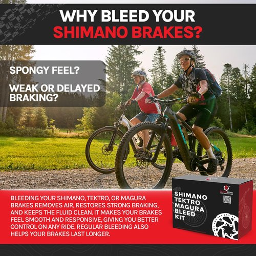 BleedZone Brake Bleed Kit for Shimano, Tektro, Magura Hydraulic Brakes, Ideal for Shimano Brakes, Shimano Brake Bleed Kit, MTB & Road Bikes, Easy Bike Maintenance for Hydraulic Bike Brakes