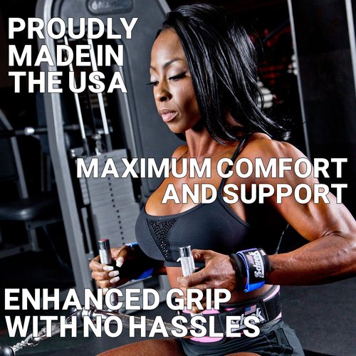 Schiek Dowel Lifting Straps with Wrist Support, blue, One size fits all