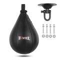 Speed Bag Punching Ball – Premium Cowhide Leather with Swivel, 9.5" x 7" Lightweight Training Bag