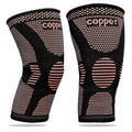 Copper Knee Braces for Women and Men 2 Pack, Knee Compression Sleeve for Knee Pain, Arthritis, Workout Sports Knee Support for Running, Meniscus Tear, ACL & Arthritis Pain Relief (Copper, Large)