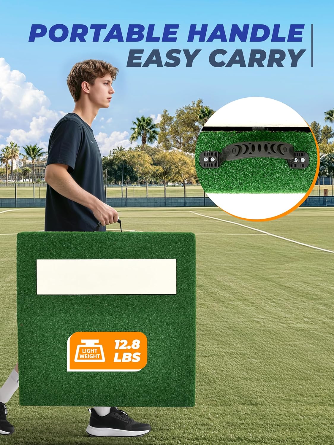 Pitching Mound - Portable Baseball & Softball Training Mound with Non-Slip Rubber Plate | Ideal for Practice