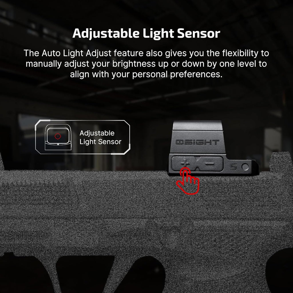 OSIGHT Multi-Reticle Micro Enclosed Sight - 2 MOA Dot & 32 MOA Circle | Parallax-Free Reflex Sights