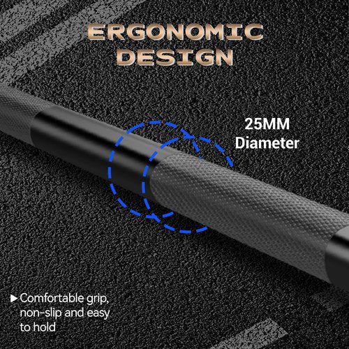 Olympic Barbell Bar for Weightlifting - 7FT Heavy Duty (1500LB/700LB), 4FT Short (500LB), 47" EZ Curl Bar - Fits 2" Standard Plates - Home Gym Strength Training