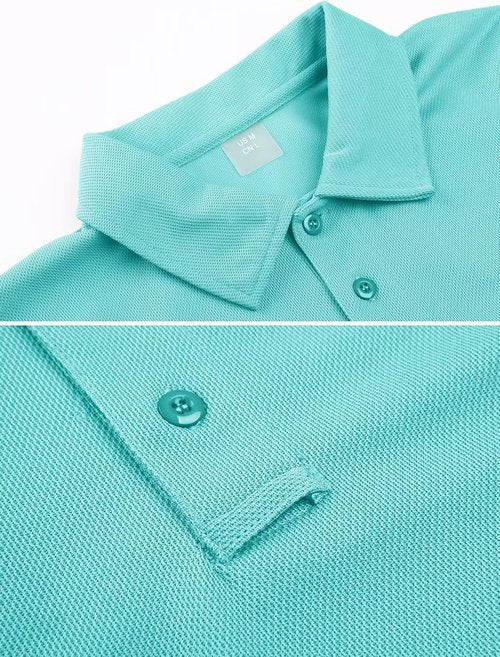 MAGCOMSEN Men's Polo Shirt - Quick Dry Tactical Golf Shirt with Short Sleeves | Pique Jersey Design