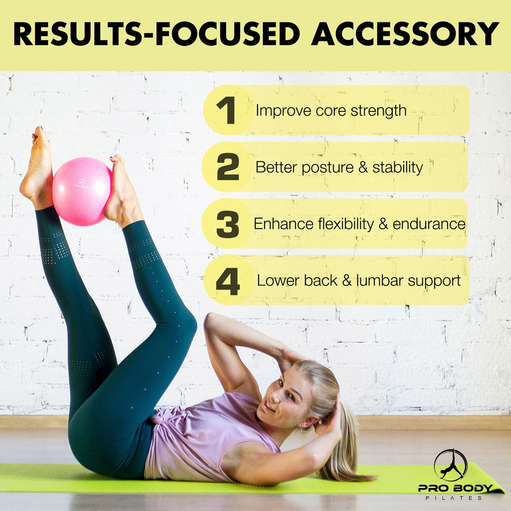 ProBody Pilates Small Exercise Ball - 9 Inch Workout Ball for Stability, Barre, Yoga, Core & Physical Therapy