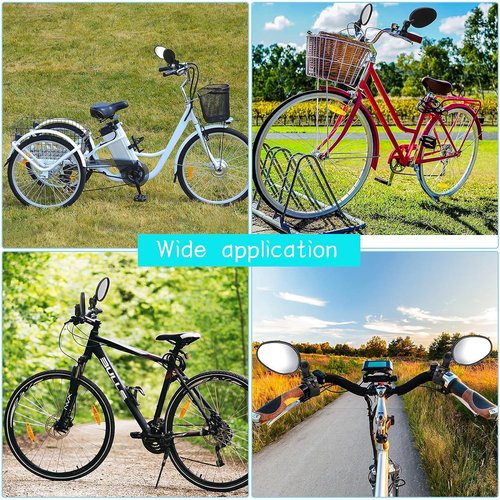 Hestya 360-Degree Adjustable Bike Mirror - Safe Rotatable Handlebar Accessory | 2 Pcs Set