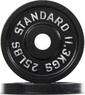 Fitvids Olympic 2-Inch Cast Iron Weight Plates - Vintage Style Alloy Steel, 25LB Pair for Strength Training