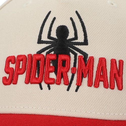 Ultimate Spider-Man Spider Logo Men's White & Red A-Frame Snapback Hat