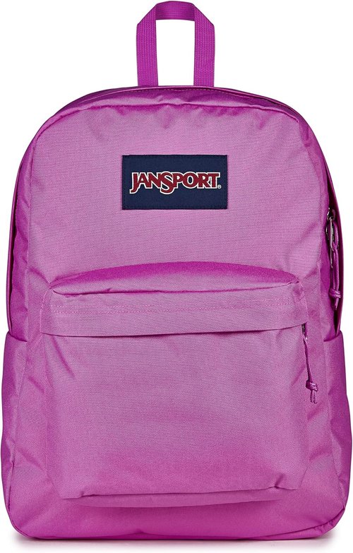 JanSport SuperBreak One Backpack - Durable, Lightweight Bag with 1 Main Compartment, Front Utility Pocket with Built-in Organizer, Premium Backpack, Digital Fuchsia