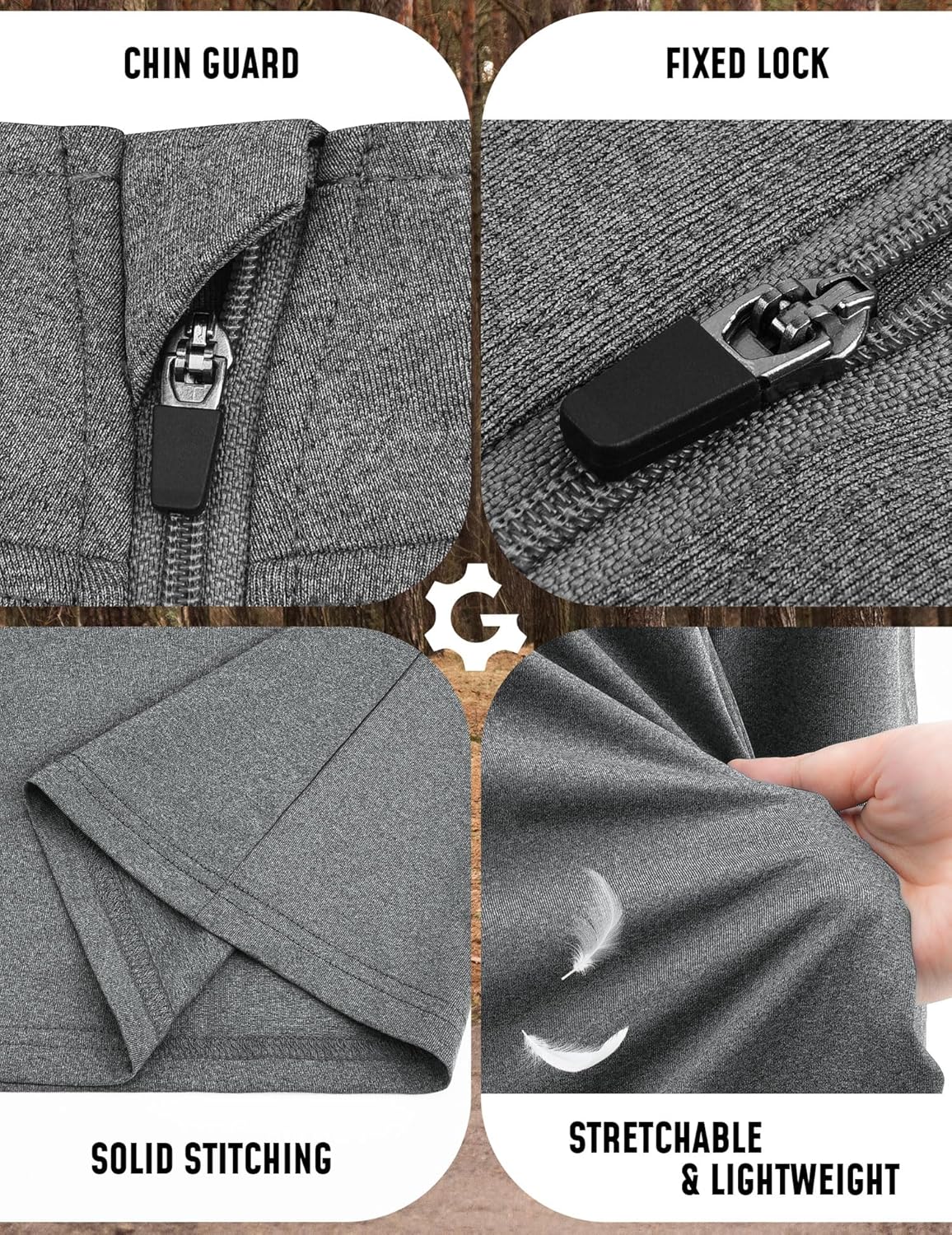 Skiennix 3-Pack Quarter Zip Pullover - Quick-Dry Long Sleeve Athletic Shirts for Men | Golf & Gym