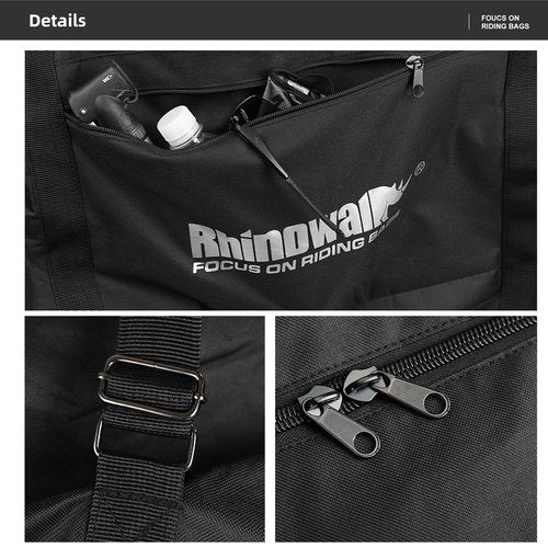 Rhinowalk Bike Transport Bag for 29 Inch Wheel Size Mountain Road Bikes - Waterproof Bicycle Travel Case Foldable Carrier Bag for Train Air Travel (29inch-Black)