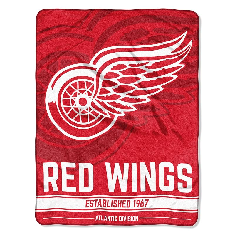 Detroit Red Wings Micro Raschel Throw Blanket 46" x 60" Break Away
